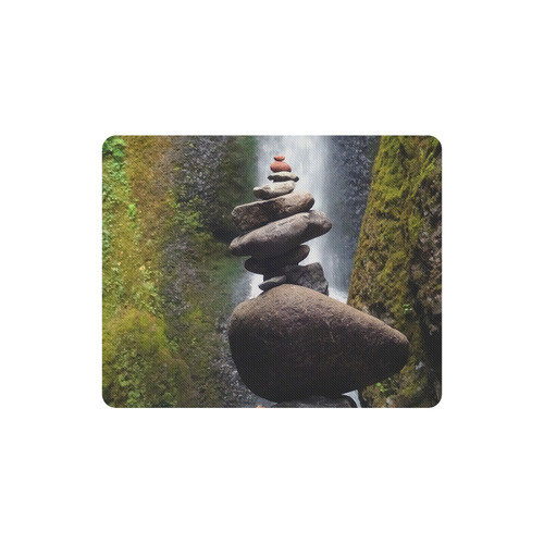 A CARIN OF STACKED STONES IN ONEONTA FALLS ONEONTA Rectangle Mousepad