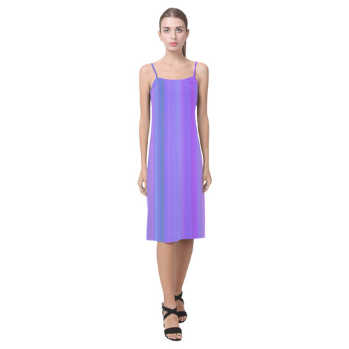 Purple Stripes Alcestis Slip Dress (Model D05)