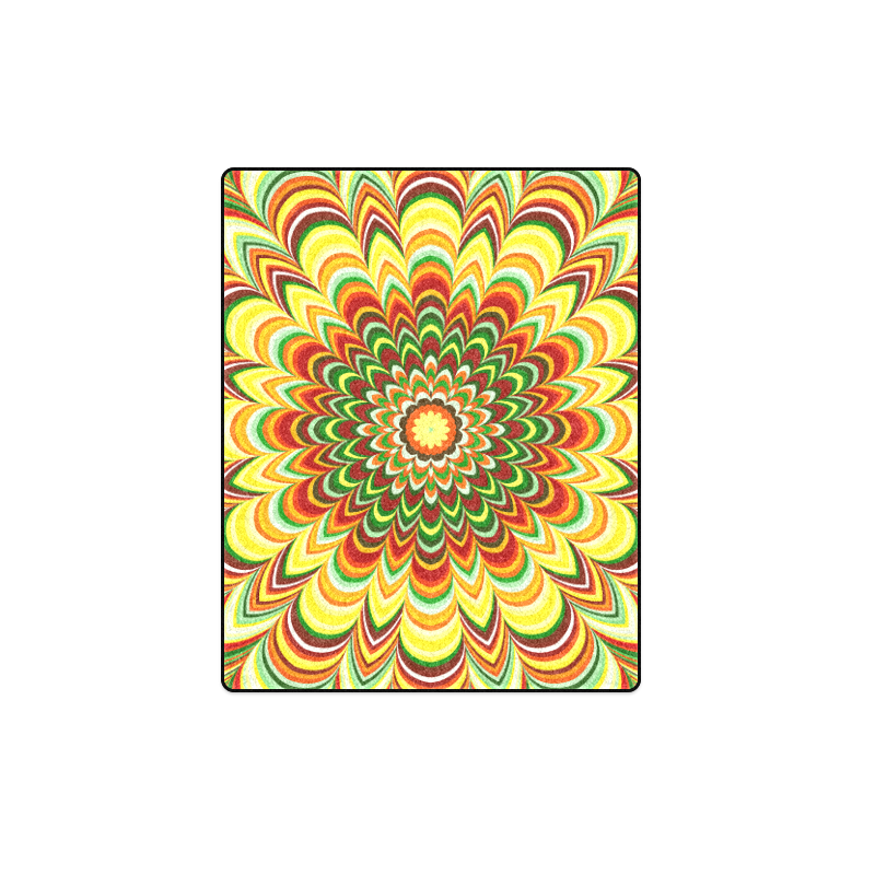 Colorful flower striped mandala Blanket 40"x50"