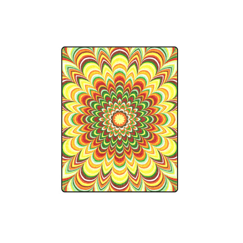 Colorful flower striped mandala Blanket 40"x50"