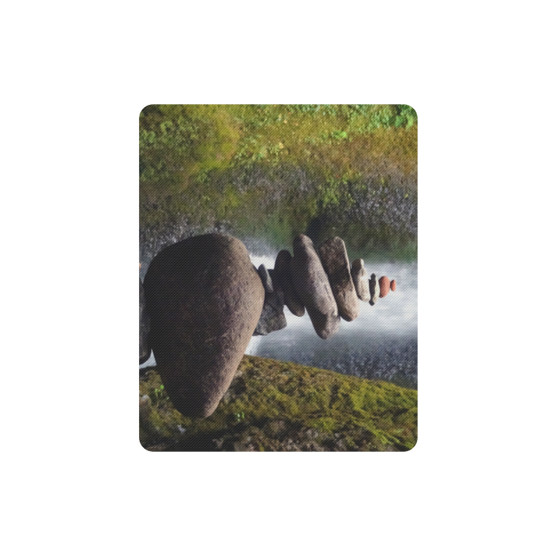 A CARIN OF STACKED STONES IN ONEONTA FALLS ONEONTA Rectangle Mousepad