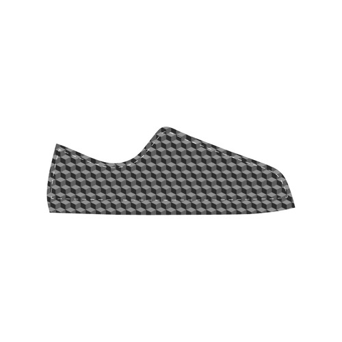 BLACK CUBES Canvas Women's Shoes/Large Size (Model 018)