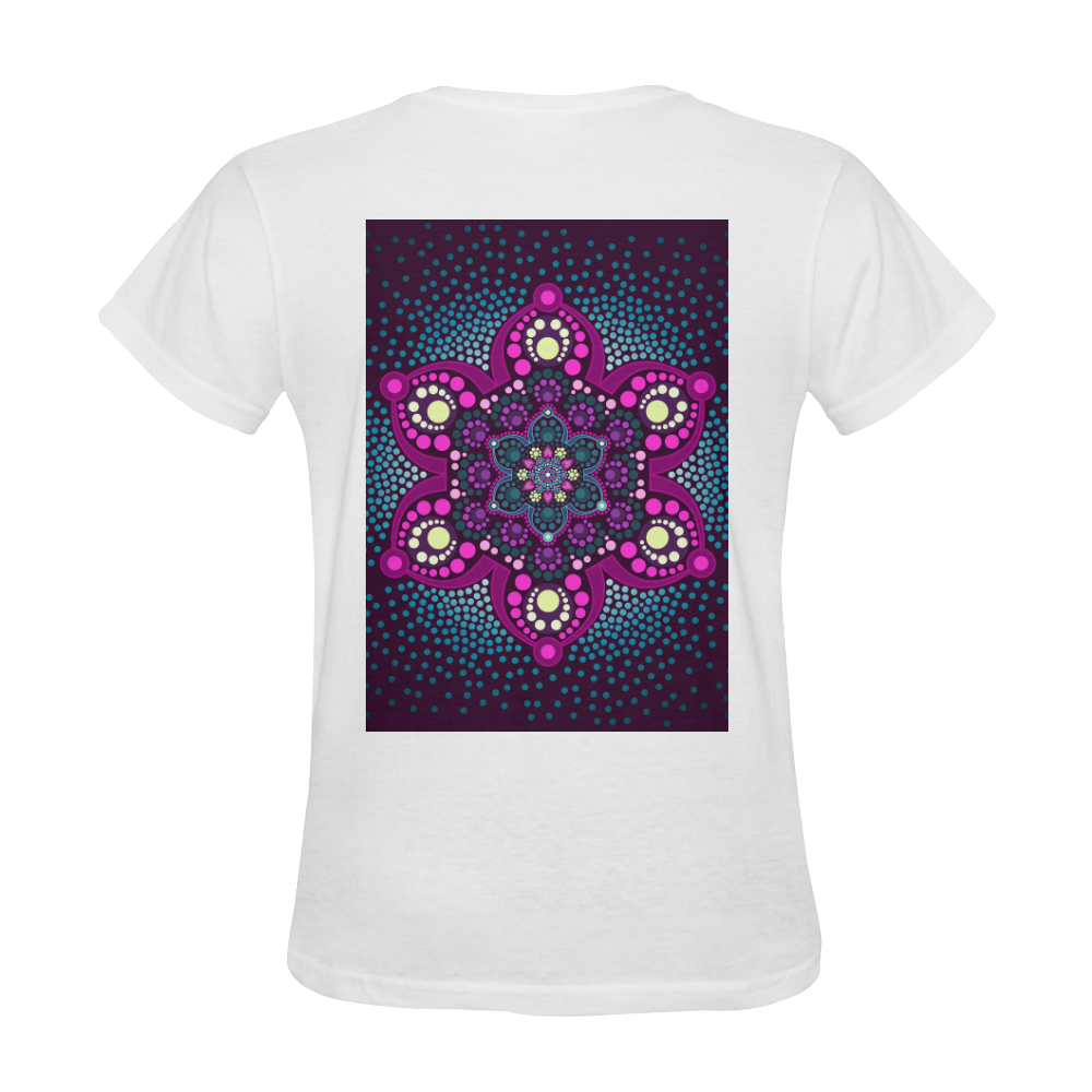 Dot painting meets mandalas 16 - 3 Sunny Women's T-shirt (Model T05)