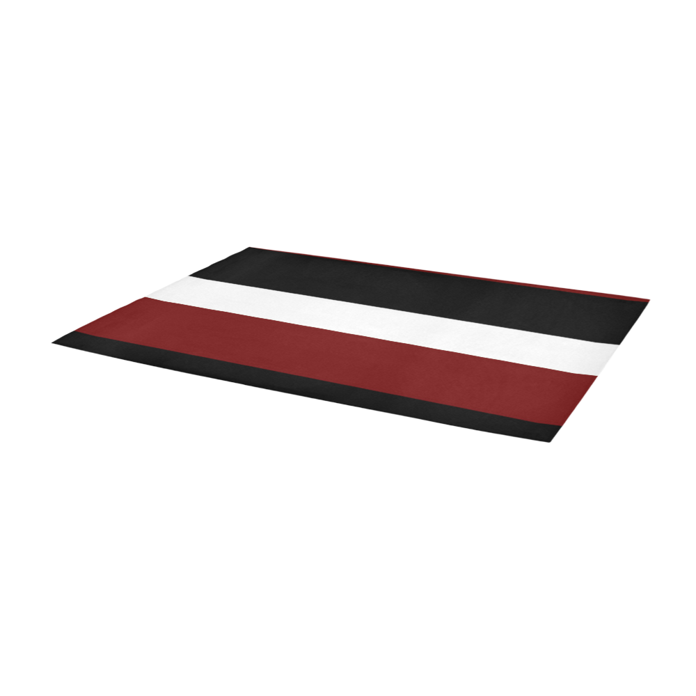 red white and black stripes Area Rug 9'6''x3'3''