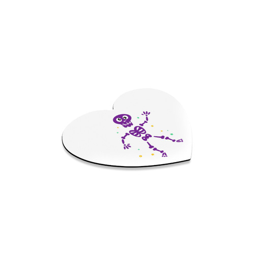 Purple skeleton Designers edition for all art - and Halloween Lovers! Heart Coaster