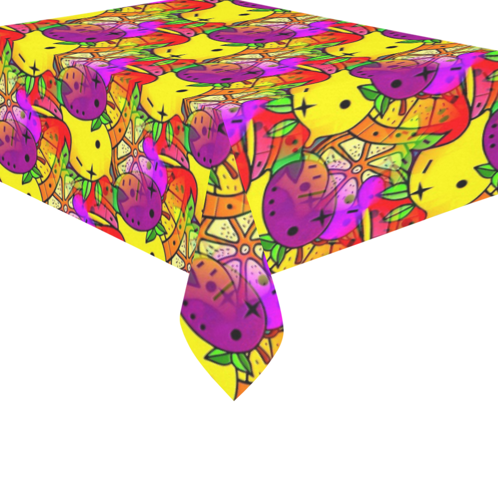 Fruities by Popart Lover Cotton Linen Tablecloth 60"x 84"