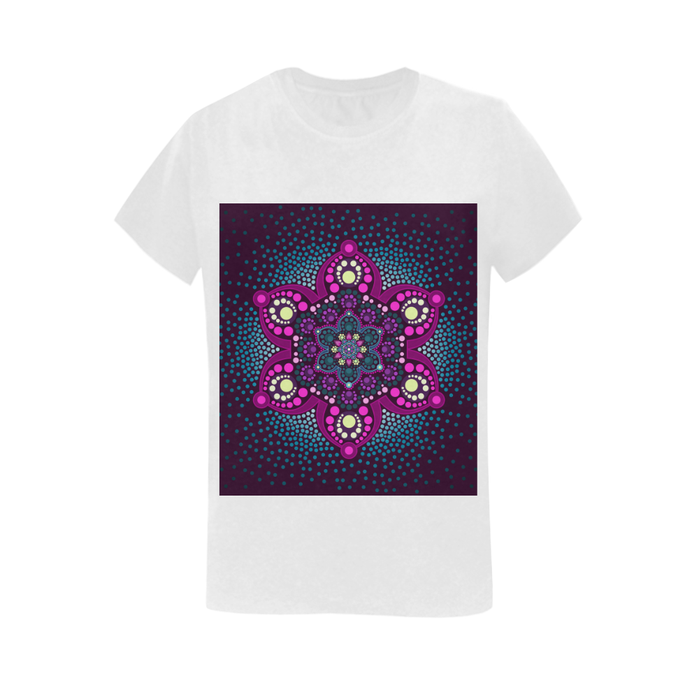 Dot painting meets mandalas 16 - 3 Women's T-Shirt in USA Size (Two Sides Printing)