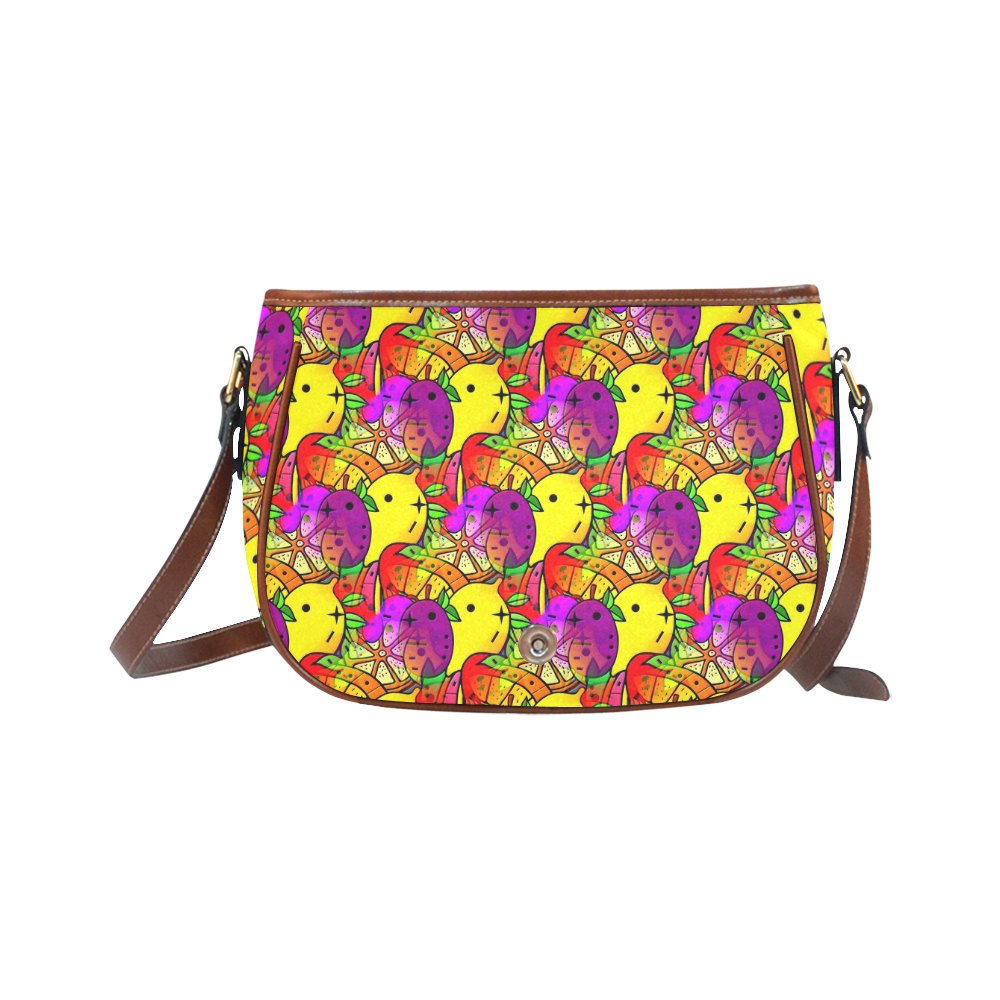 Fruities by Popart Lover Saddle Bag/Small (Model 1649) Full Customization