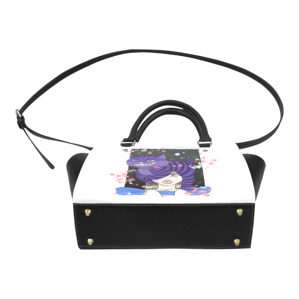 Alice Chesire Cat v01 Classic Shoulder Handbag (Model 1653)