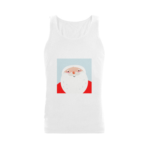 Mans Designers white t-shirt with Santa : Xmas collection 2016 Plus-size Men's Shoulder-Free Tank Top (Model T33)