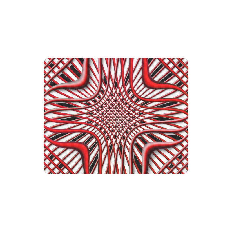 RED LATTICE PINCH Rectangle Mousepad