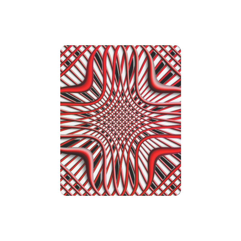 RED LATTICE PINCH Rectangle Mousepad