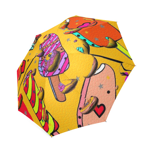 Ice Drops by Popart Lover Foldable Umbrella (Model U01)