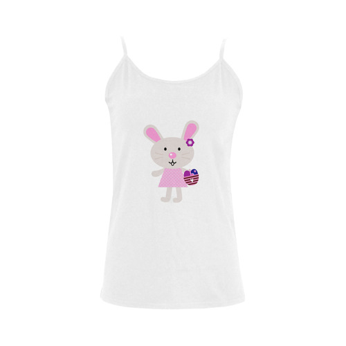 Original designers T-Shirt edition : Pink easter bunny Women's Spaghetti Top (USA Size) (Model T34)