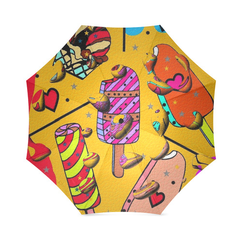 Ice Drops by Popart Lover Foldable Umbrella (Model U01)