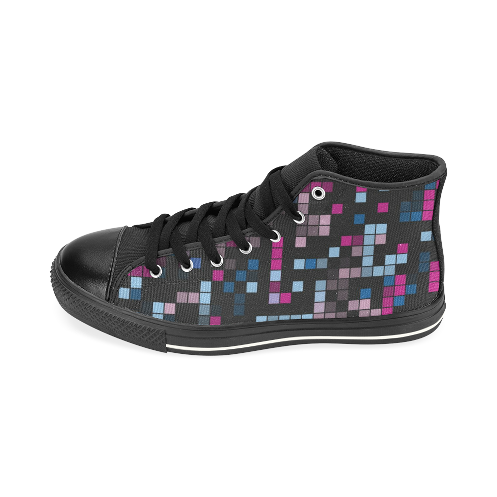 geo fun 32 A High Top Canvas Women's Shoes/Large Size (Model 017)