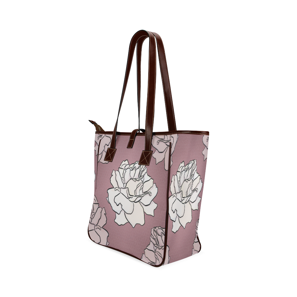 Mauve Roses Classic Tote Bag (Model 1644) | ID: D892965