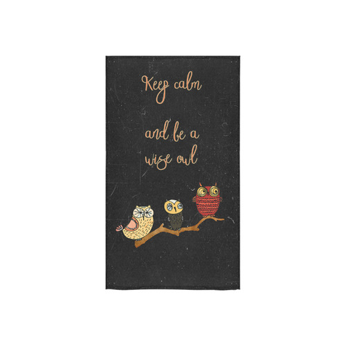 Owl animal bird typography-illustration Custom Towel 16"x28"
