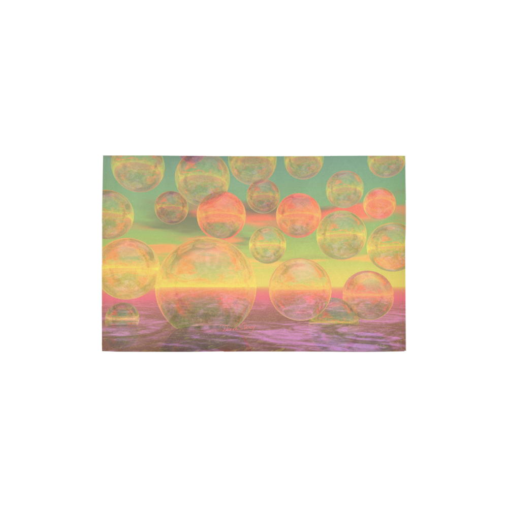 Autumn Ruminations, Abstract Gold Rose Glory Area Rug 2'7"x 1'8‘’