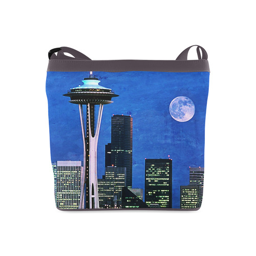Seattle Space Needle Watercolor Crossbody Bags (Model 1613)