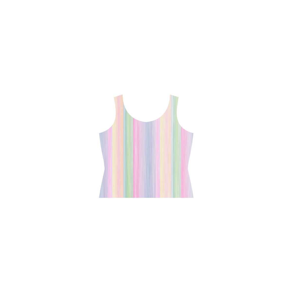 Pastel Stripes Verticle 2 Sleeveless Splicing Shift Dress(Model D17)