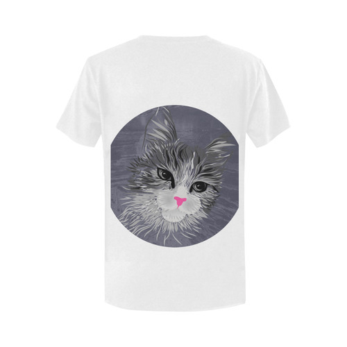 Pink-toed kitten Women's T-Shirt in USA Size (Two Sides Printing)