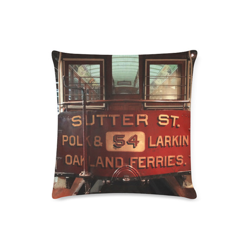 SAN FRANCISCO CABLE CAR Custom Zippered Pillow Case 16"x16"(Twin Sides)