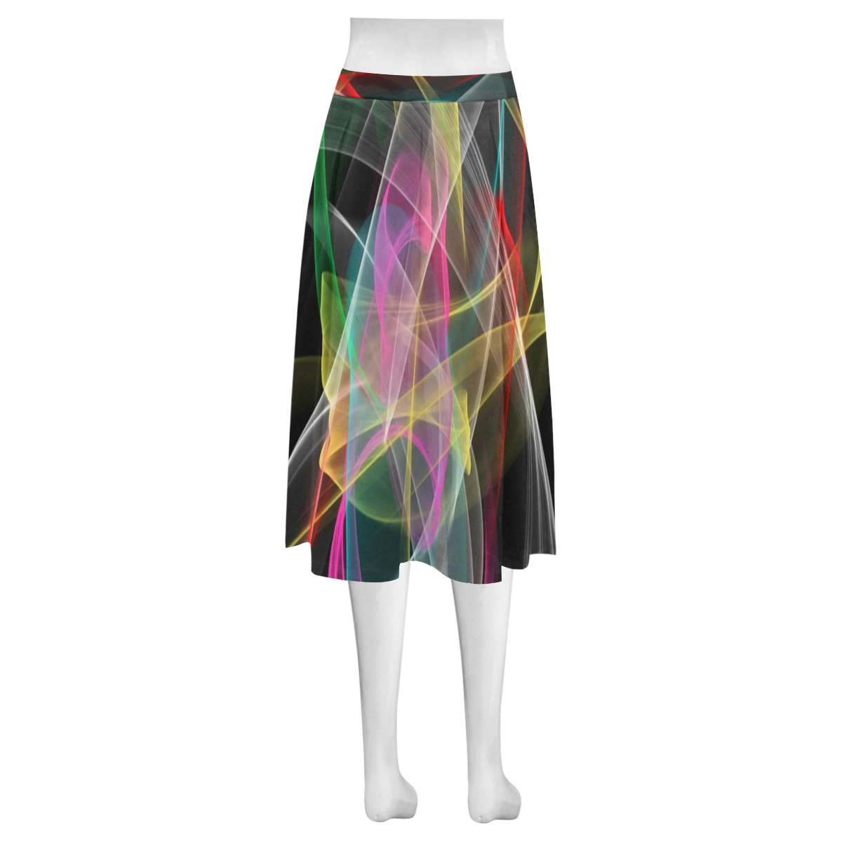 Sound of colors by Nico Bielow Mnemosyne Women's Crepe Skirt (Model D16)