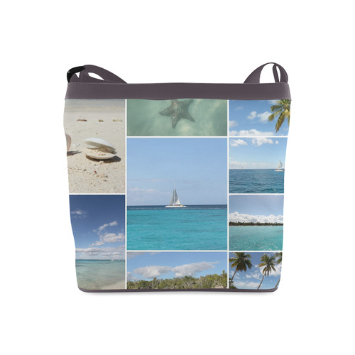 Isla Saona Caribbean Photo Collage Crossbody Bags (Model 1613)