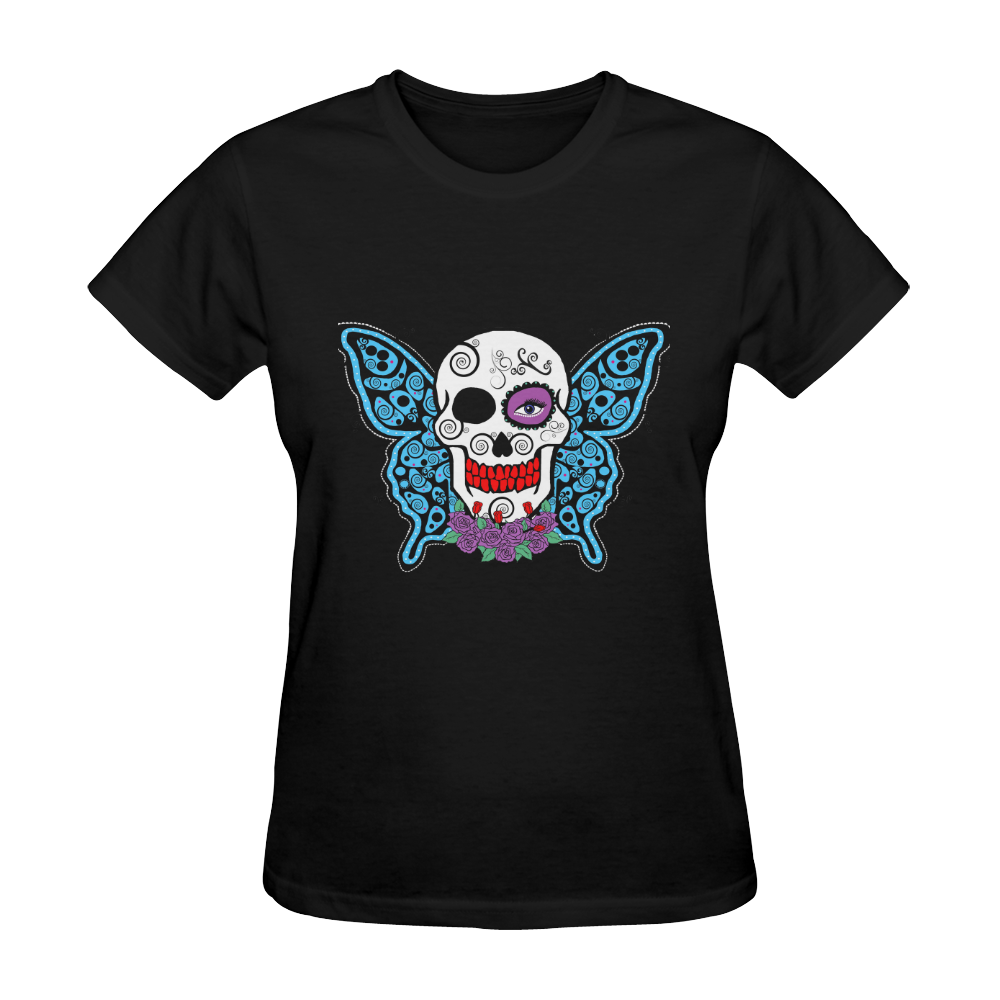 winged skull Sunny Women's T-shirt (Model T05)