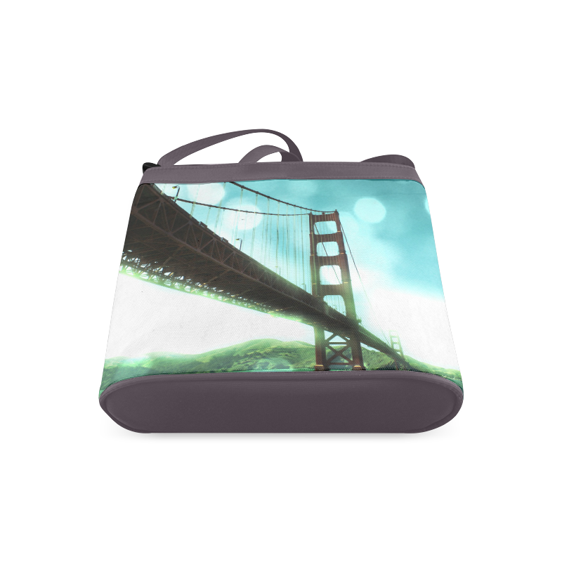 Green Bokeh Golden Gate Bridge Crossbody Bags (Model 1613)