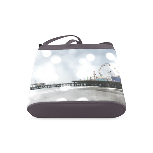 Sparkling Grey Santa Monica Pier Crossbody Bags (Model 1613)