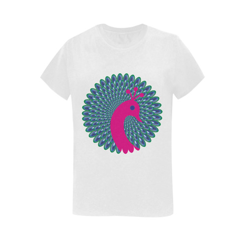 Peacock Women's T-Shirt in USA Size (Two Sides Printing)
