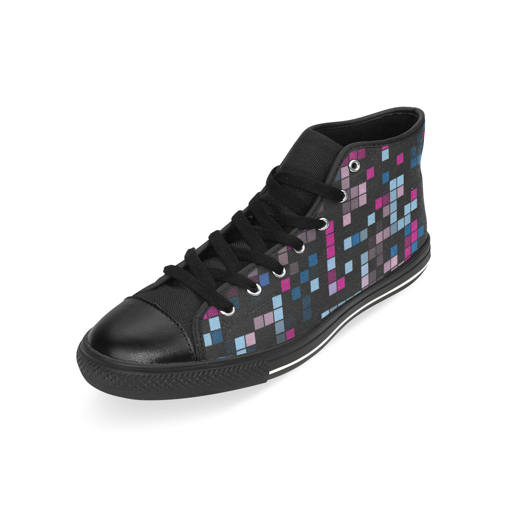geo fun 32 A High Top Canvas Women's Shoes/Large Size (Model 017)