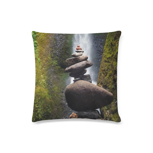 A CARIN OF STACKED STONES IN ONEONTA FALLS ONEONTA Custom Zippered Pillow Case 16"x16"(Twin Sides)