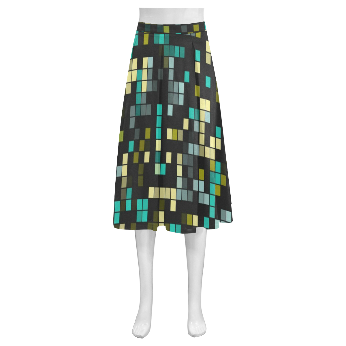 geo fun 32 C Mnemosyne Women's Crepe Skirt (Model D16)