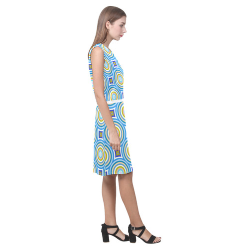 Geoemtric Pattern colorful Eos Women's Sleeveless Dress (Model D01)
