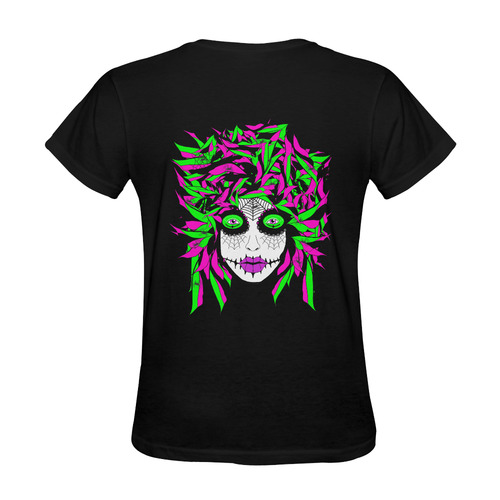 Spider lady sugar skull Sunny Women's T-shirt (Model T05)