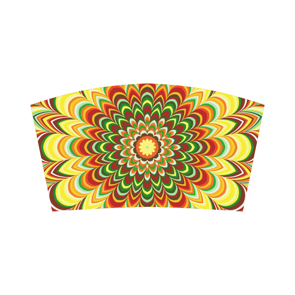 Colorful flower striped mandala Bandeau Top