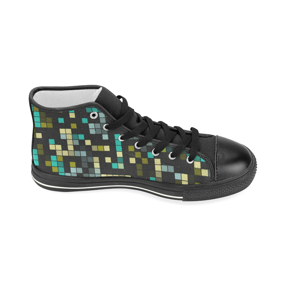 geo fun 32 C Women's Classic High Top Canvas Shoes (Model 017) | ID ...