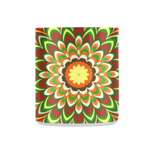 Colorful flower striped mandala Classic Insulated Mug(10.3OZ)