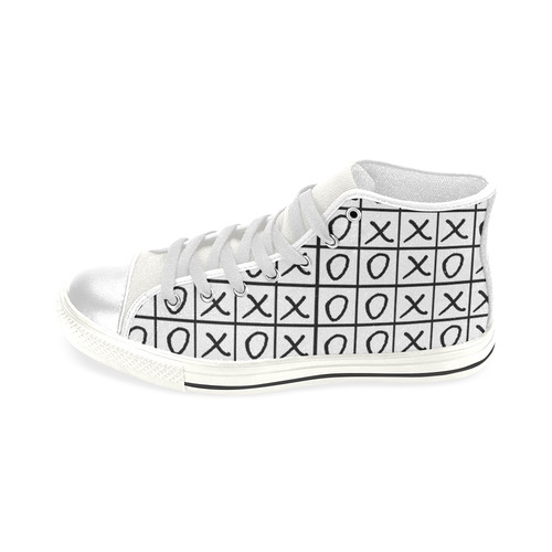 OXO Game - Noughts and Crosses Men’s Classic High Top Canvas Shoes (Model 017)