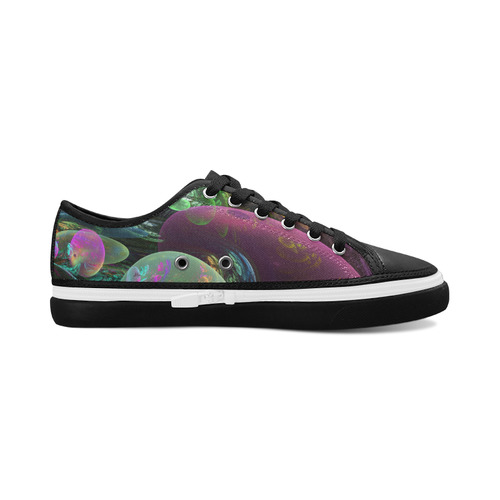 Creation of the Rainbow Galaxy, Abstract Rainbow Women's Canvas Zipper Shoes/Large Size (Model 001)