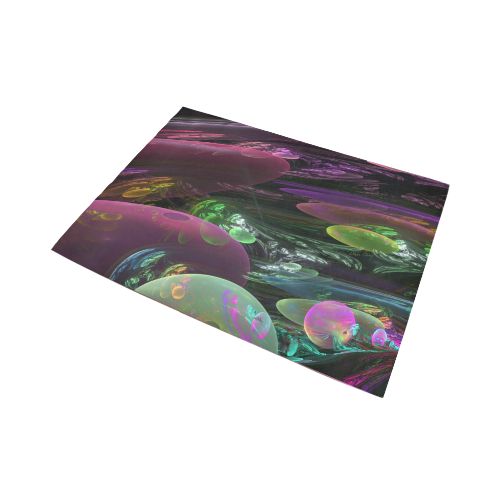 Creation of the Rainbow Galaxy, Abstract Rainbow Area Rug7'x5'