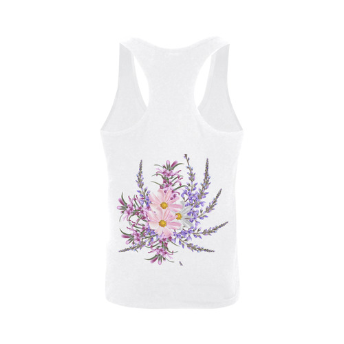 Luxury feathers art-collection in Wild Pink / Infinity collection 50s years inspired Men's I-shaped Tank Top (Model T32)