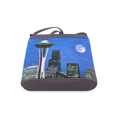 Seattle Space Needle Watercolor Crossbody Bags (Model 1613)