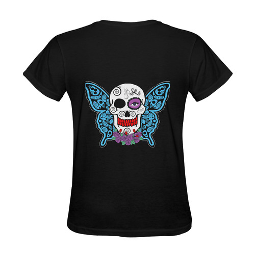 winged skull Sunny Women's T-shirt (Model T05)