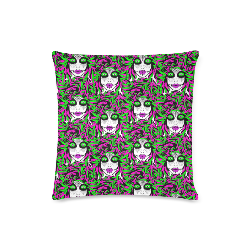spider lady sugar skull Custom Zippered Pillow Case 16"x16"(Twin Sides)