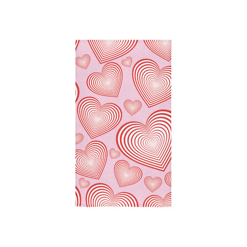 Crazy heart-shaped Designers Pillow : Red and Pink LOVE Edition Custom Towel 16"x28"
