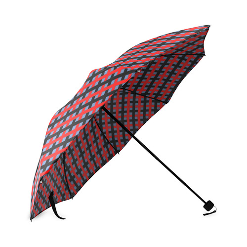 RED CHECKER Foldable Umbrella (Model U01)